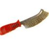 steel brush brass with red pvc handle