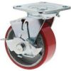 heavy duty poly urethane wheel swivel with brake