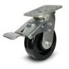 heavy duty rubber caster wheel swivel with brake